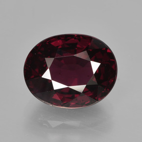 Granate rodolita rojo natural de 4,42 ct, corte óvalo, VS