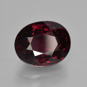 Granate rodolita rojo natural de 4,42 ct, corte óvalo, VS