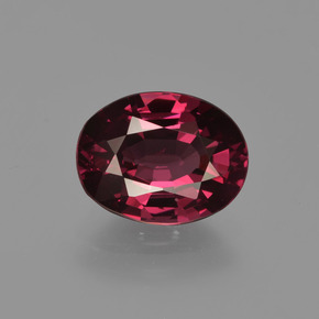 Granate rodolita rojo natural de 2,04 ct, corte óvalo, VS