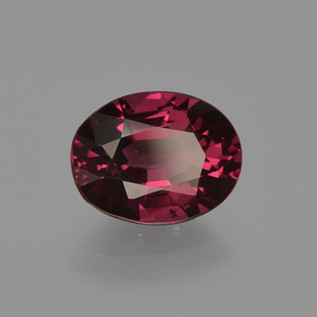Granate rodolita rojo natural de 2,04 ct, corte óvalo, VS
