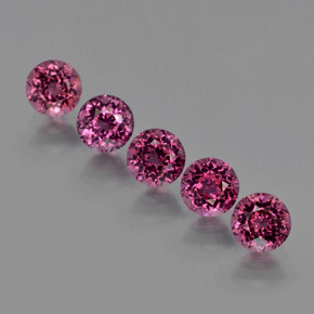 Gemas de Granate rodolita Rojo frambuesa natural de  ct, Corte Redondo, VS