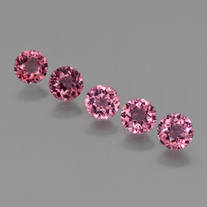 Gemas de Granate rodolita Rojo frambuesa natural de  ct, Corte Redondo, VS