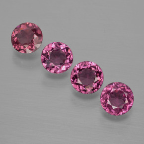 Gemas de Granate rodolita Rosado magenta natural de 2.24 ct, Corte Redondo, VS