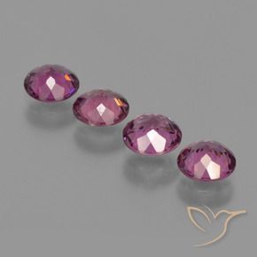 Gemas de granate rodolita púrpura natural de 2,25 ct, corte redondo, VVS-VS