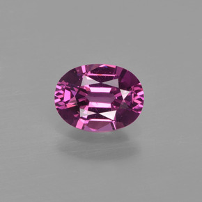Granate rodolita rojo natural de 0,98 ct, corte óvalo, VS
