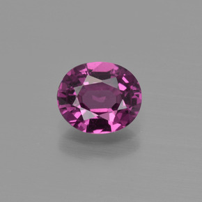 Granate rodolita rojo natural de 1,05 ct, corte óvalo, VS
