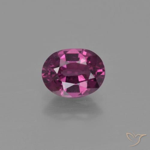 Granate rodolita púrpura natural de 1,03 ct, corte óvalo, VS