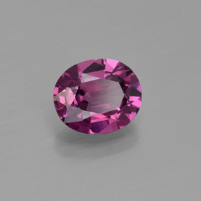 Granate rodolita Púrpura oscuro natural de 1.22 ct, Corte Óvalo, VS