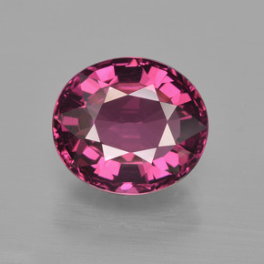 Granate rodolita rojo natural de 4,58 ct, corte óvalo, VVS