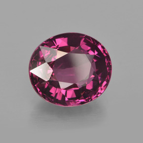 Granate rodolita rojo natural de 4,58 ct, corte óvalo, VVS