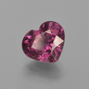 Granate rodolita Rojo frambuesa natural de 3.02 ct, Forma de corazón, VS
