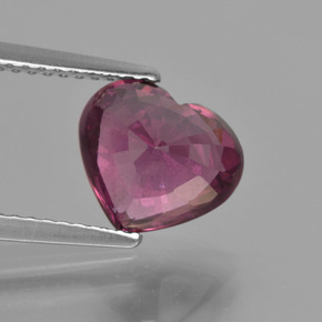 Granate rodolita Rojo frambuesa natural de 3.02 ct, Forma de corazón, VS
