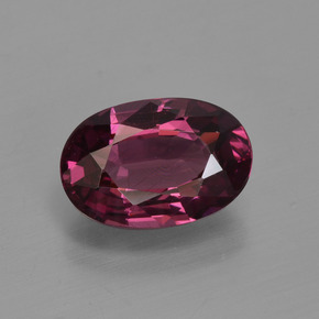 Granate rodolita Rojo frambuesa natural de 2.15 ct, Corte Óvalo, VVS-VS