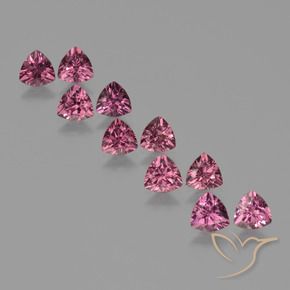 Gemas de Granate rodolita Rojo púrpura natural de 5.14 ct, Trillón, VS