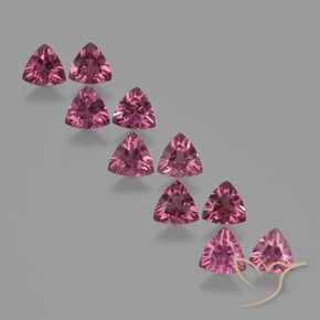 Gemas de Granate rodolita Rojo frambuesa natural de 4.22 ct, Trillón, VS