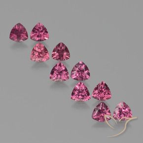 Gemas de Granate rodolita Púrpura medio natural de 5.20 ct, Trillón, VS