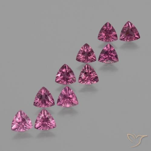 4.58ctw Natural Púrpura baya rosado intenso Granate rodolita, Trillón, VS