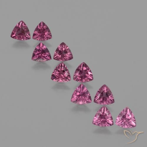 Gemas de Granate rodolita Púrpura baya rosado intenso natural de 4.58 ct, Trillón, VS