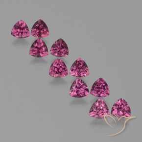 Gemas de Granate rodolita Púrpura medio natural de 5.60 ct, Trillón, VS