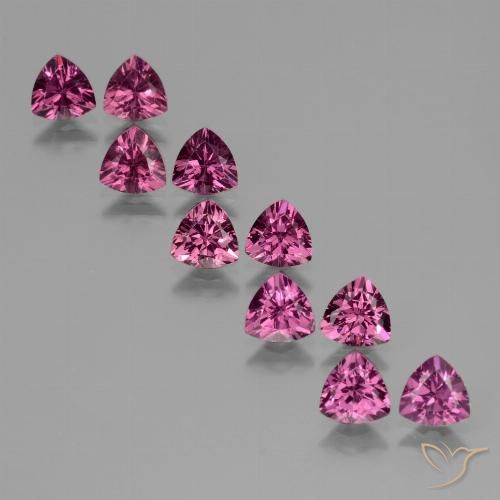 5.55ctw Natural Rosado magenta intenso Granate Rodolita, Trillón, VS