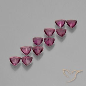 Gemas de granate rodolita púrpura natural de 3,80 ct, trillón, VS