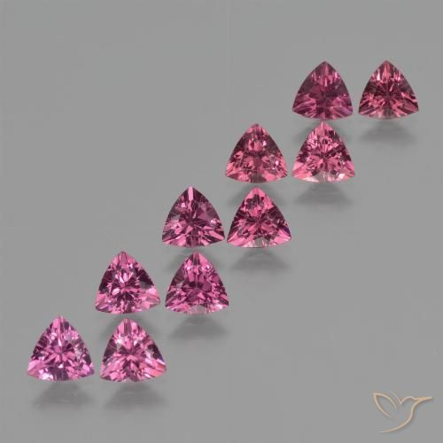 4.94ctw Natural Púrpura baya rosado Granate rodolita, Trillón, VS