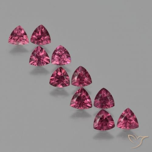 Gemas de Granate rodolita Púrpura rojizo natural de 4.67 ct, Trillón, VS