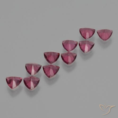 Gemas de Granate rodolita Púrpura rojizo natural de 4.67 ct, Trillón, VS