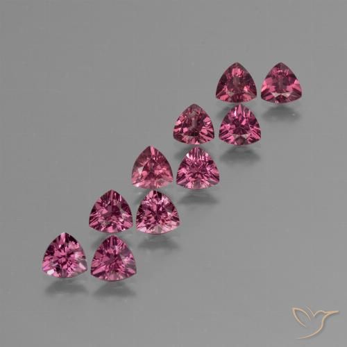5.15ctw Natural Púrpura baya rosado Granate rodolita, Trillón, VS