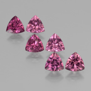Gemas de Granate rodolita Rosado natural de 3.22 ct, Trillón, VS