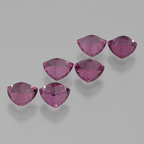 Gemas de Granate rodolita Rosado natural de 3.22 ct, Trillón, VS