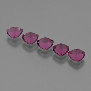 Gemas de granate rodolita rosa natural de 2,77 ct, trillón, VS