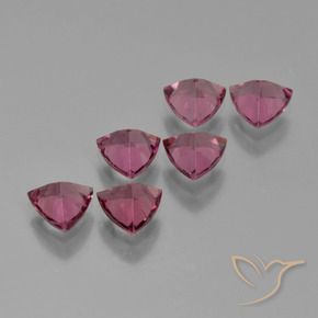 Gemas de Granate rodolita Púrpura medio natural de 3.12 ct, Trillón, VS