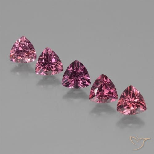 2.58ctw Natural Púrpura baya rosado Granate rodolita, Trillón, VS
