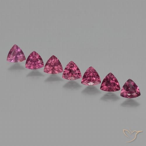 3.33ctw Natural Púrpura baya rosado Granate rodolita, Trillón, VS