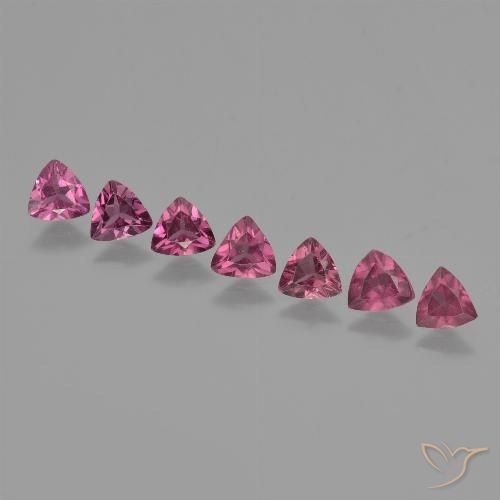 2.61ctw Natural Púrpura baya rosado Granate rodolita, Trillón, VS
