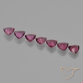 Gemas de Granate rodolita Púrpura medio natural de 2.76 ct, Trillón, VS