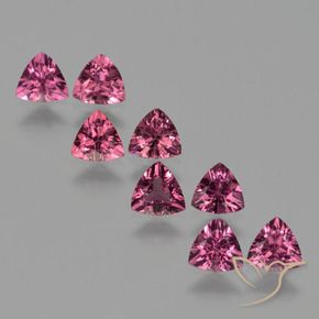 Gemas de Granate rodolita Rosado magenta natural de 3.52 ct, Trillón, VS