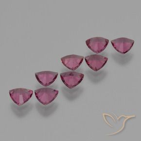 Gemas de Granate rodolita Rosado magenta natural de 3.52 ct, Trillón, VS