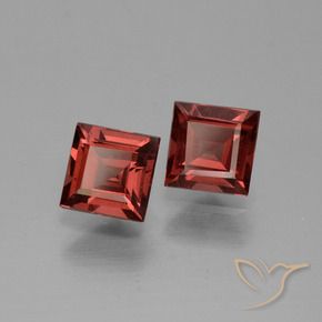 Gemas de Granate rodolita Rojo escarlata intenso natural de 1.54 ct, Cuadrado, VS