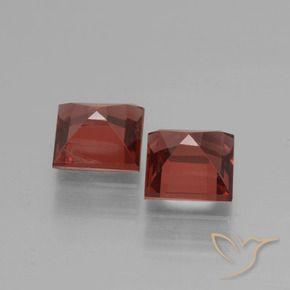 Gemas de Granate rodolita Rojo medio natural de 1.40 ct, Cuadrado, VS