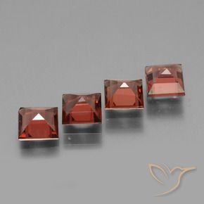 Gemas de Granate rodolita Rojo oscuro natural de 2.79 ct, Cuadrado, VS