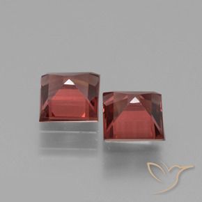 Gemas de Granate rodolita Rojo oscuro natural de 1.47 ct, Cuadrado, VS