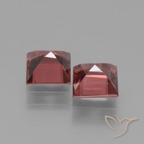 Gemas de Granate rodolita Rojo oscuro natural de 1.62 ct, Cuadrado, VS