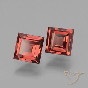 Gemas de Granate rodolita Rojo baya intenso natural de 1.40 ct, Cuadrado, VS