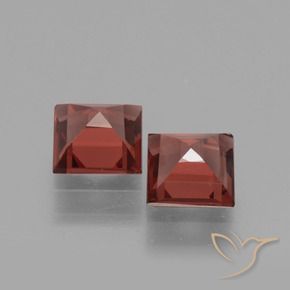 Gemas de Granate rodolita Rojo baya intenso natural de 1.40 ct, Cuadrado, VS