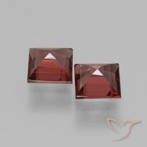 Gemas de Granate rodolita Rojo baya intenso natural de 1.46 ct, Cuadrado, VS