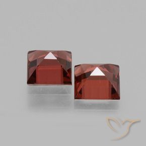 Gemas de Granate rodolita Rojo escarlata intenso natural de 1.68 ct, Cuadrado, VS