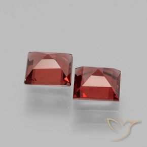 Gemas de Granate rodolita Rojo oscuro natural de 1.43 ct, Cuadrado, VS