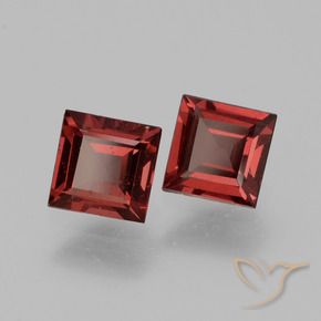 Gemas de Granate rodolita Rojo oscuro natural de 1.43 ct, Cuadrado, VS